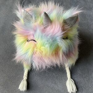 Adorable Unicorn Pastel Rainbow Fuzzy Hat by TARGET